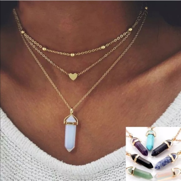 Jewelry - Arrived! Crystal triple layered rose-gold!
